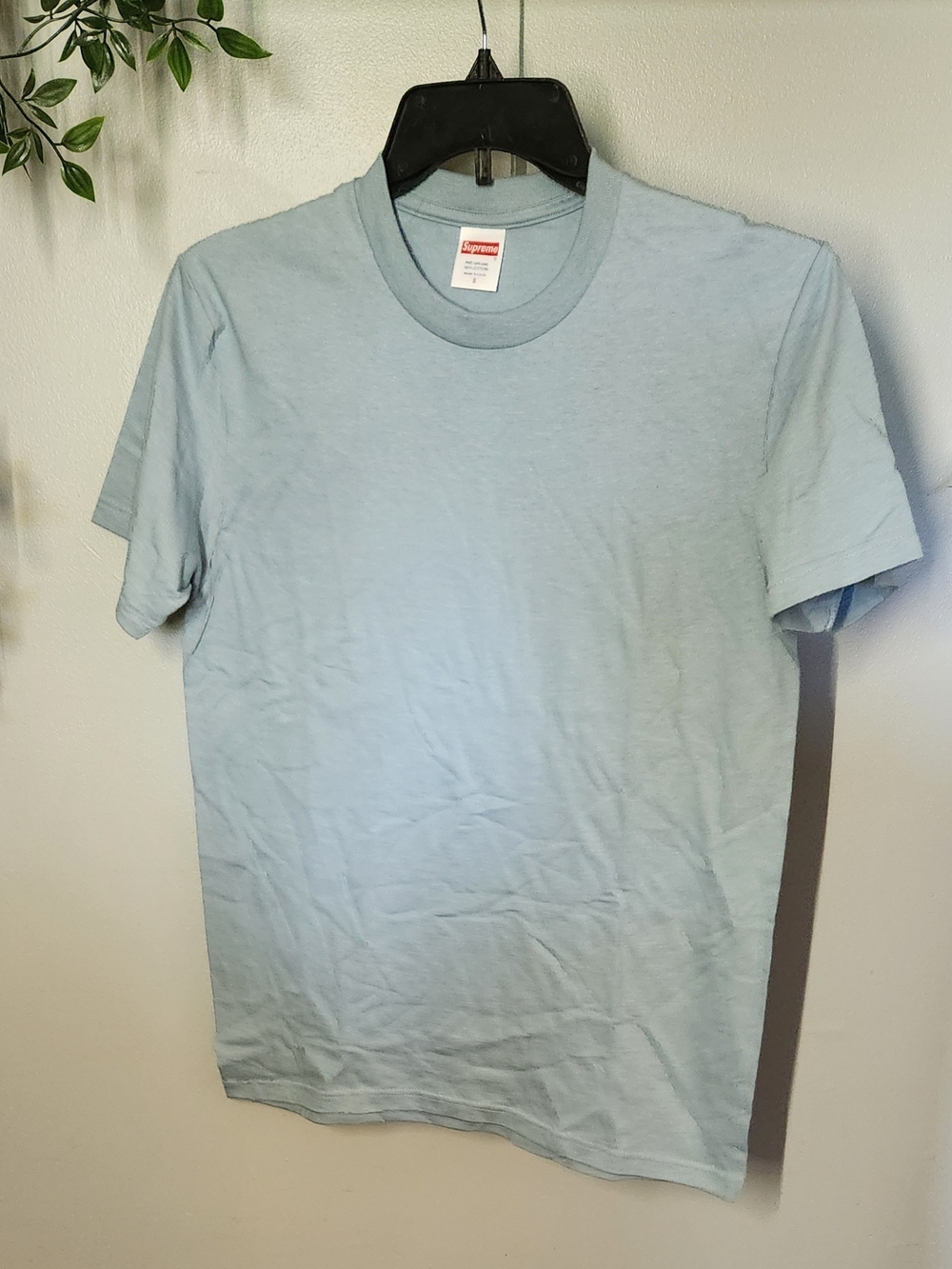 Supreme Ice Blue Short Sleeve Crewneck T-Shirt New Small